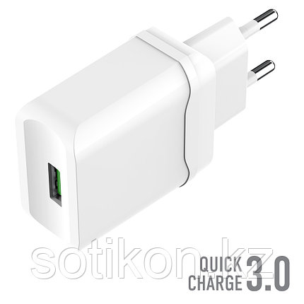 Зарядное устройство сетевое Olmio СЗУ 18W USB 3A QC3.0 белый, фото 2