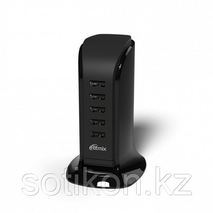 Зарядное устройство сетевое Ritmix RM-5055AC черный 5 USB, фото 2