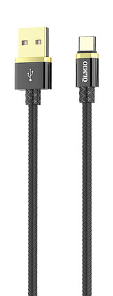 Кабель Olmio Deluxe, USB 2.0 - Type-C, 1м, 2.1A, черный, фото 2