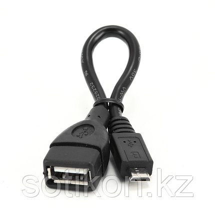 Кабель переходник Cablexpert USB 2.0 OTG A-OTG-AFBM-001 USB-MicroUSB, 0.15м, пакет, фото 2