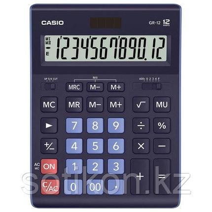 Калькулятор настольный CASIO GR-12-BU-W-EP синий, фото 2