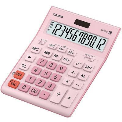 Калькулятор настольный CASIO GR-12C-PK-W-EP розовый, фото 2