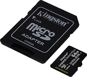 Карта памяти MicroSD 64GB Class 10 UHS-I Kingston SDCS2/64GB