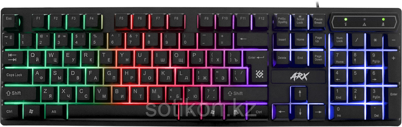 Клавиатура игровая Defender Arx GK-196L RU, черный