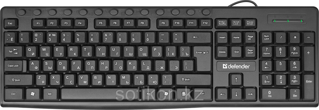 Клавиатура проводная Defender Action HB-719 RU черный