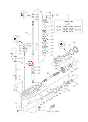 Шток переключения передач КПП Yamaha Y F75-F100 67F4415001