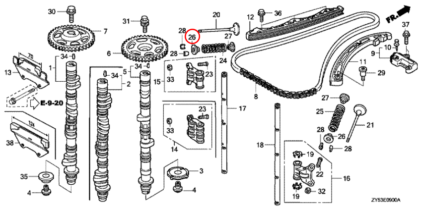 Ретэйнер Honda 135 14765-R40-A00 14765-RAA-A00 - фото 2 - id-p78094990