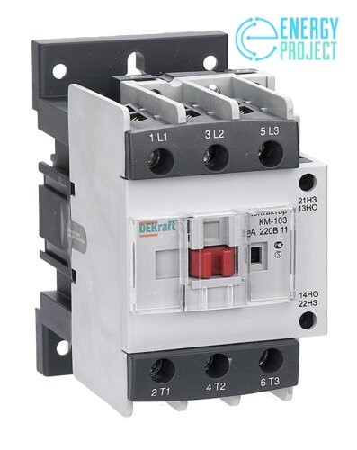 Контактор КМ-103 18А 1НО+1НЗ 220В Dekraft