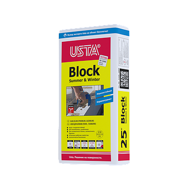 Клей для газоблока зимний USTA Block 25 кг