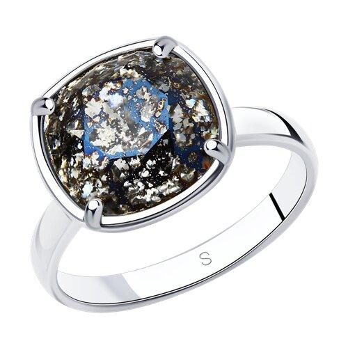 Кольцо из серебра с кристаллом SOKOLOV покрыто  родием 94012056 размеры - 17 17,5 18 18,5 19 19,5