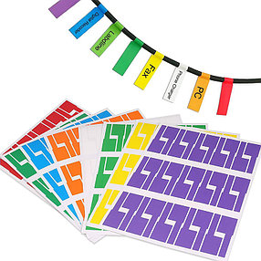 Самоклеящиеся флажки-этикетки на листах А4 (30 шт/лист, размер флажка (25(12,5х2)х38+40мм), желтый, фото 2