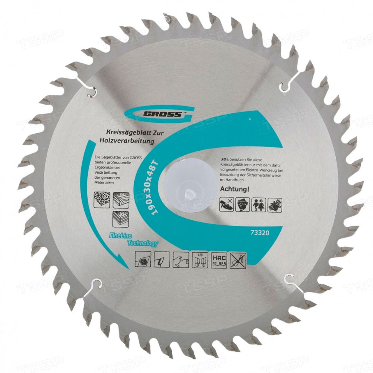 Диск пильный по дереву Gross 190*30*48T 73320