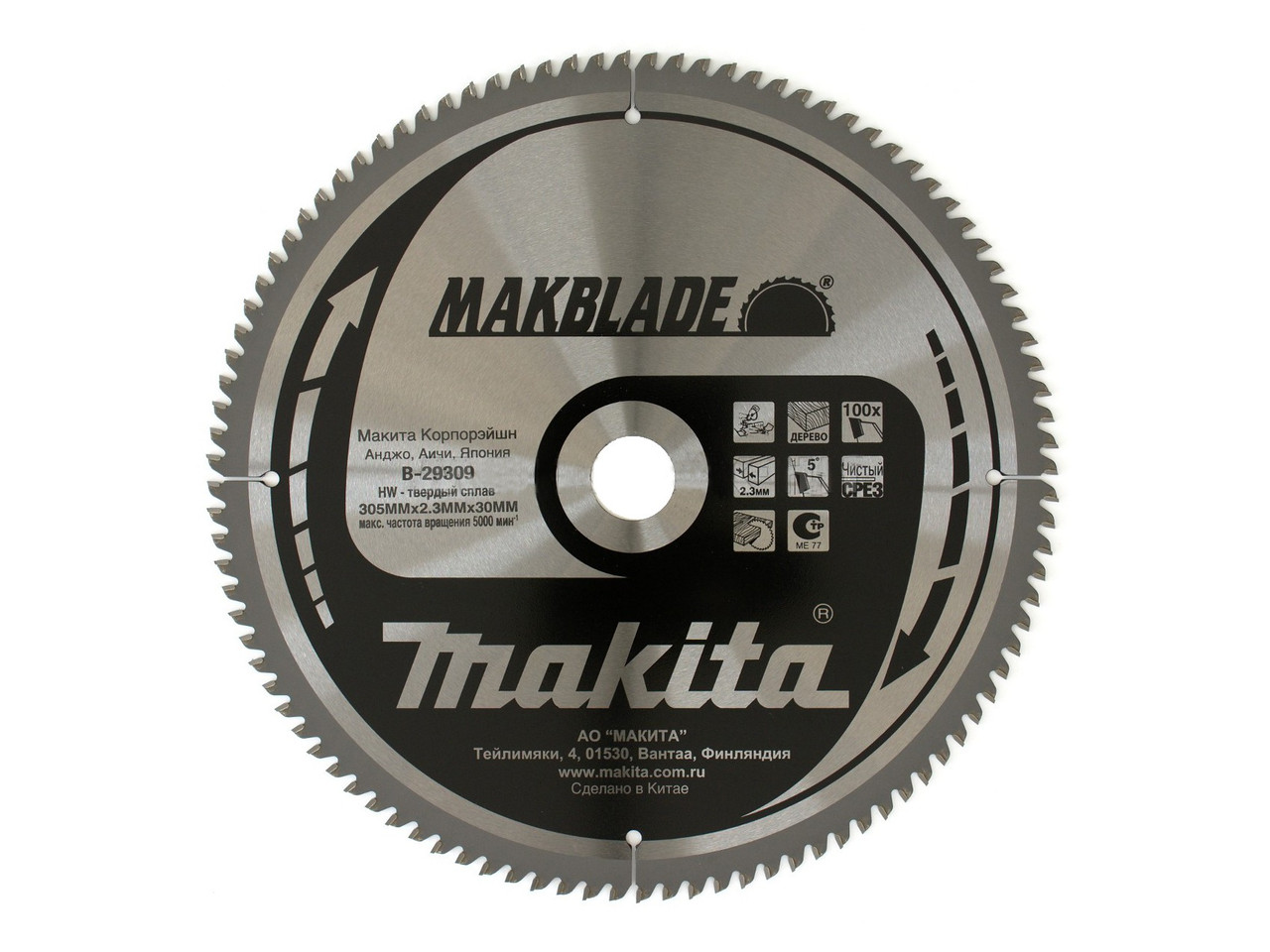 Диск Makita В-29309 305*30/15,88*2,3*100Т