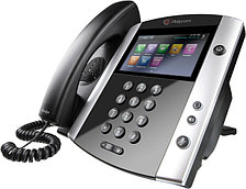 VVX 600 Polycom IP-телефон 16 линий SIP/Lync, 2 x GE PoE, цветной LCD 480x272, 2 x USB 2.0 (CAM)