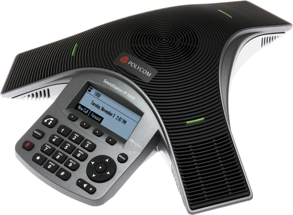 SoundStation IP 5000 Polycom IP конференц-телефон 1 линия SIP/Lync, ч/б LCD 248x68