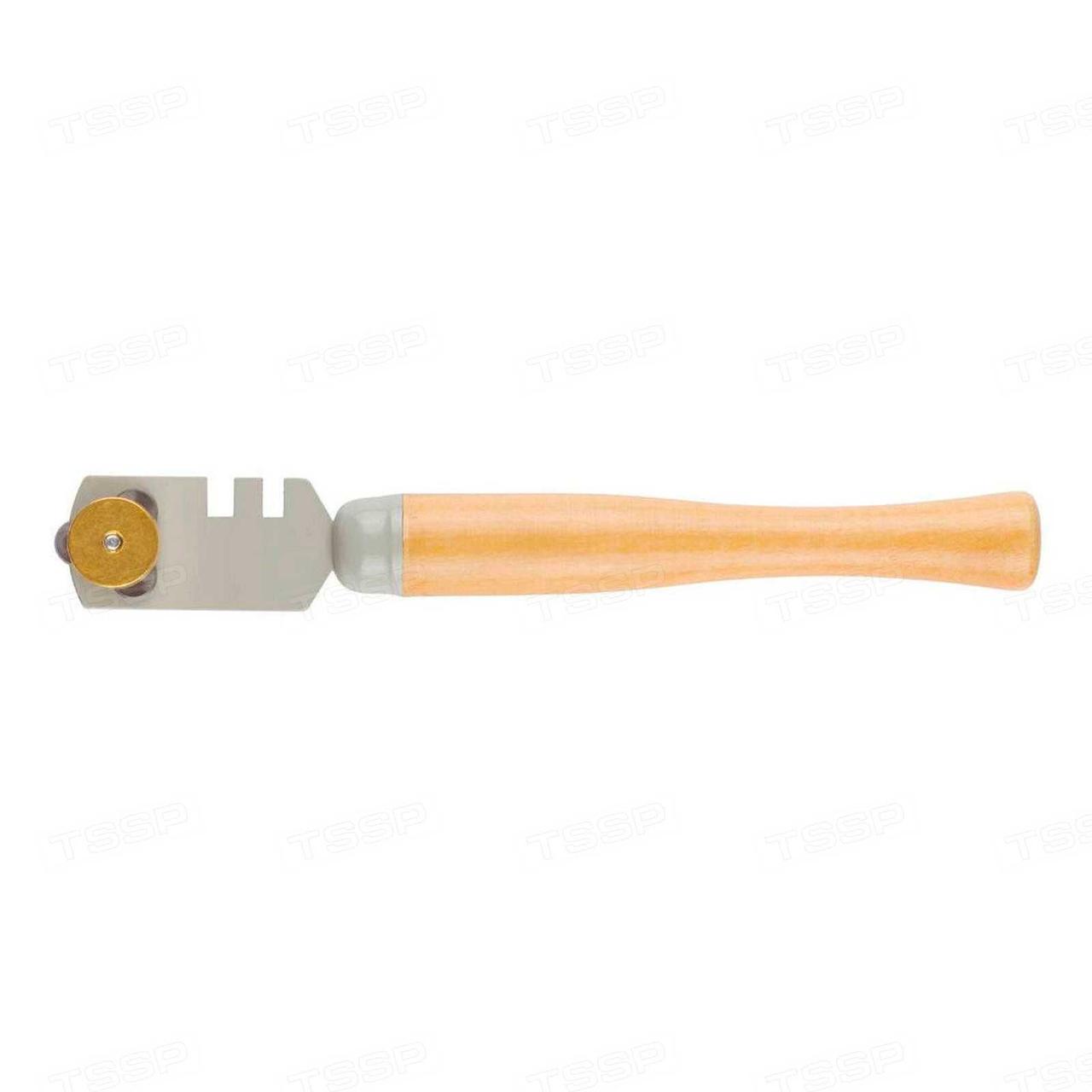 Стеклорез 3-х роликовый STAYER Master деревянная ручка 33613_z01