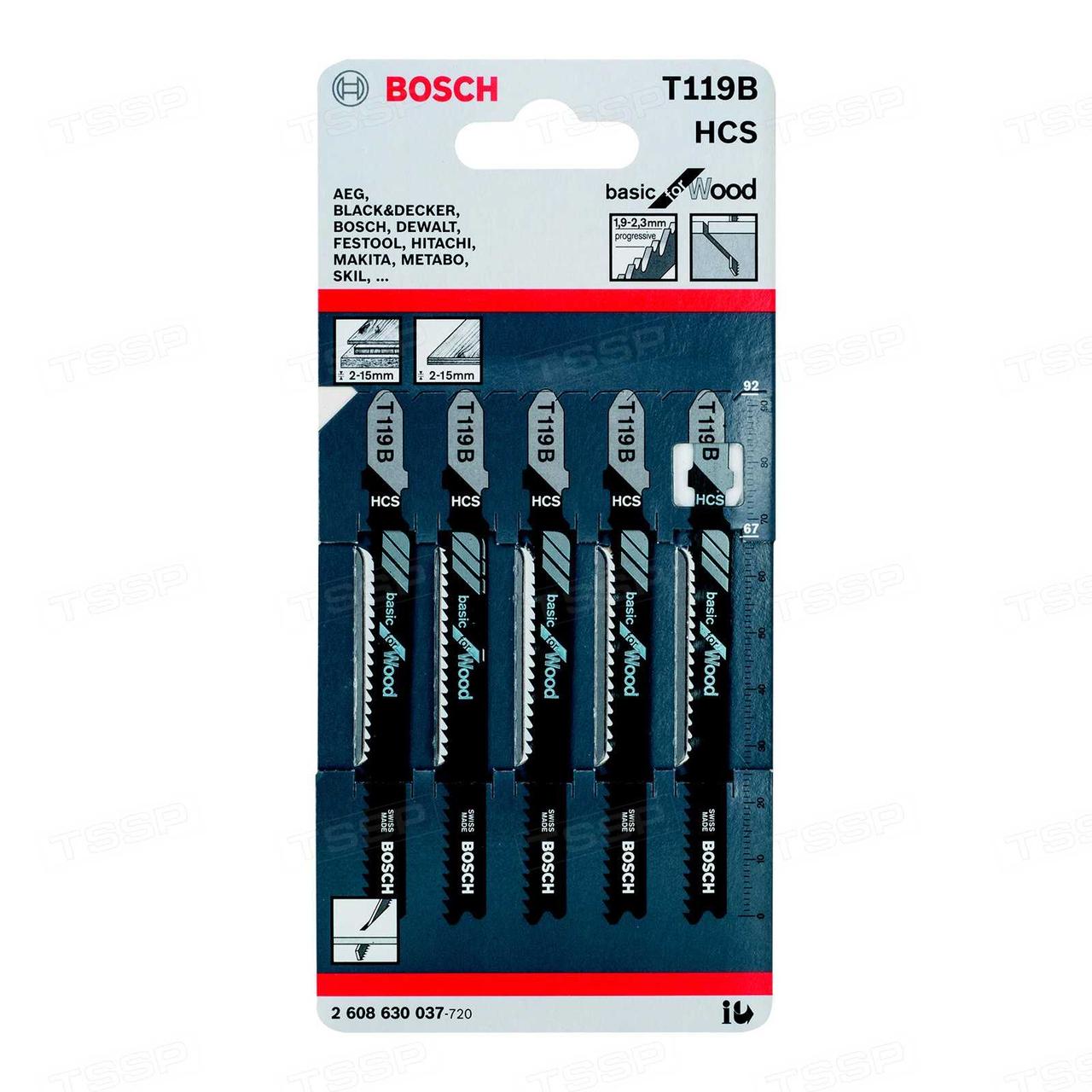 Пилки для лобзика Bosch T119B 2608630037 - фото 1 - id-p82840294