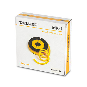 Маркер кабельный Deluxe МК-1 (2.6-4,2 мм) символ "1" (1000 штук в упаковке)