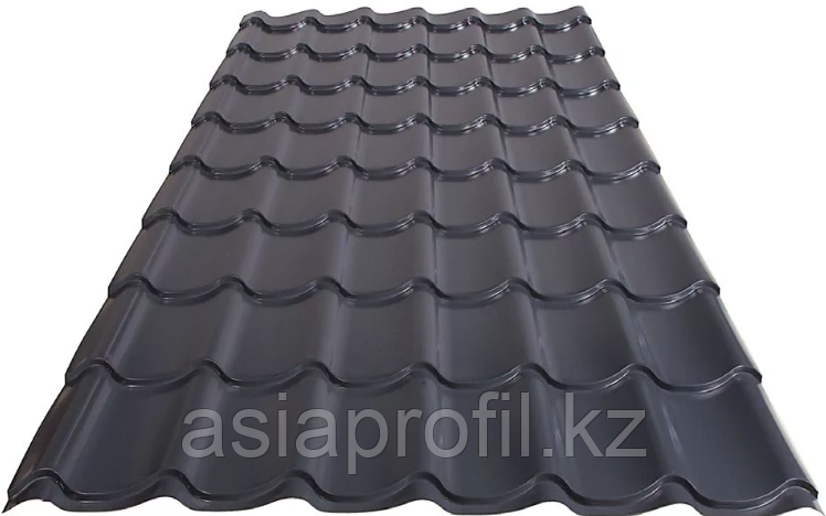 Металлочерепица 0,40 мм Эконом СуперМонтеррей Глянец RAL 7024 Серый графит