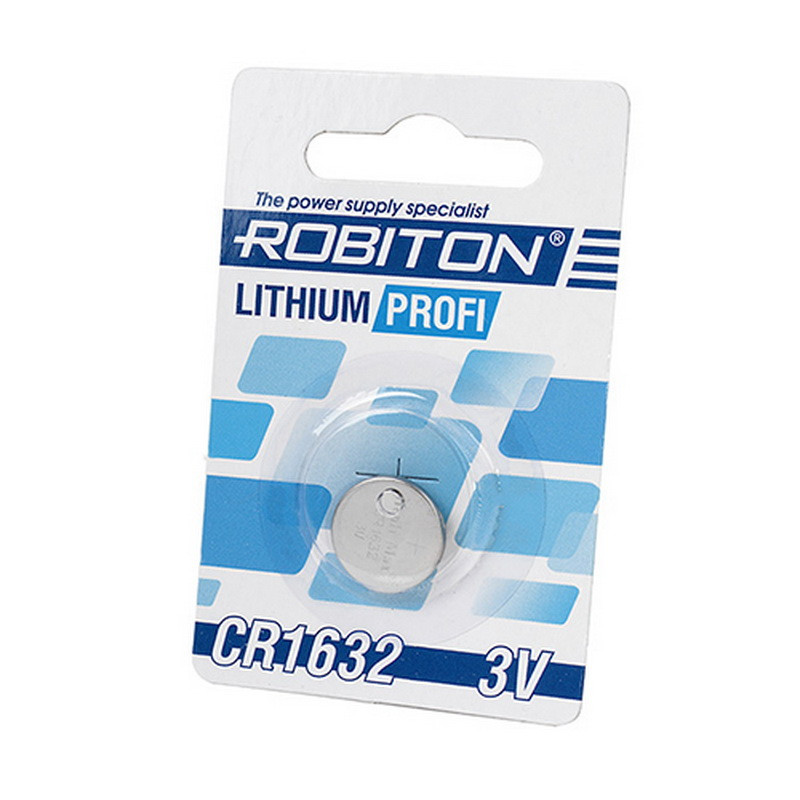 Батарейка литиевая Robiton PROFI, CR1632-BL1, 3В, блистер, 1 шт.