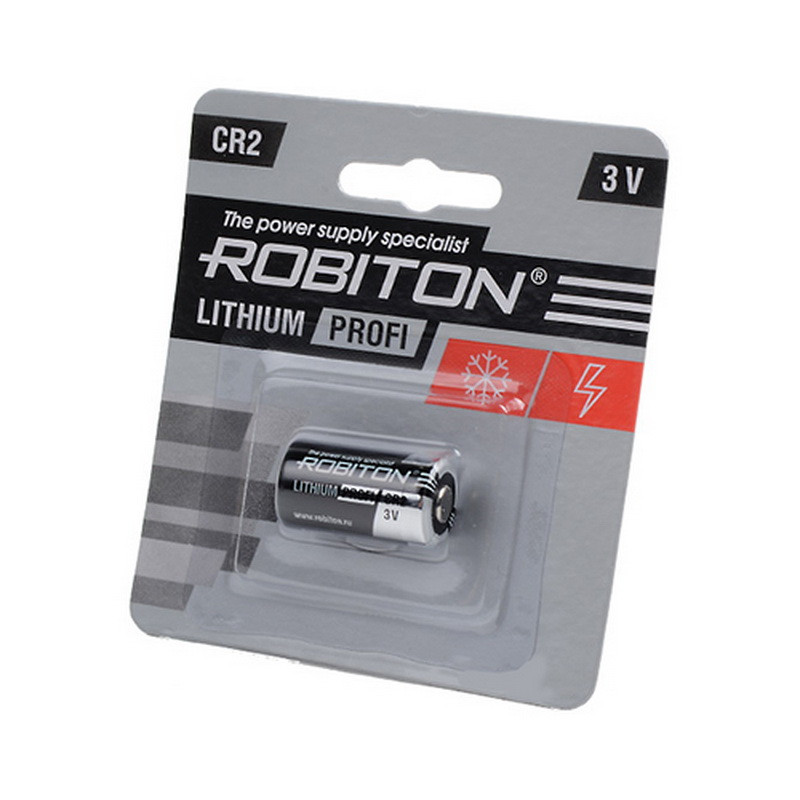 Батарейка литиевая Robiton PROF Lithium, CR2, 1BL, 3В, блистер, 1 шт.