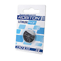 Батарейка литиевая Robiton PROFI, CR2430-BL1, 3В, блистер, 1 шт.