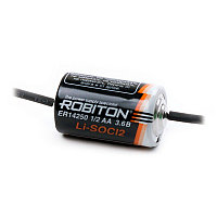 Батарейка литий-тионилхлоридная ER14250-AX 1/2AA Robiton 3,6 В номинальная емкость 1300 мАч,c аксиальными