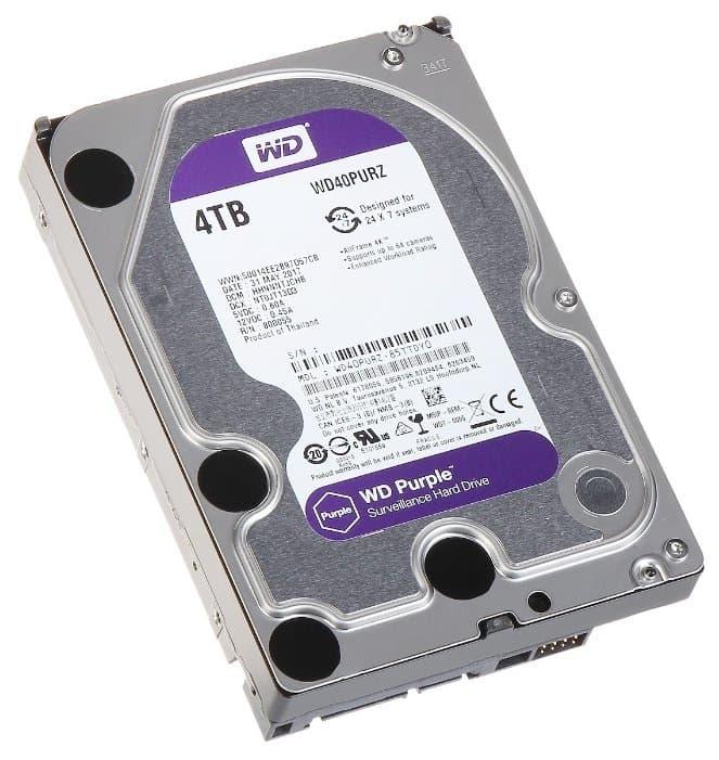 WD40PURZ Жёсткий диск WD Purple WD40PURZ 4ТБ 3,5" IntelliPower 64MB (SATA-III) DV - фото 1 - id-p97506647