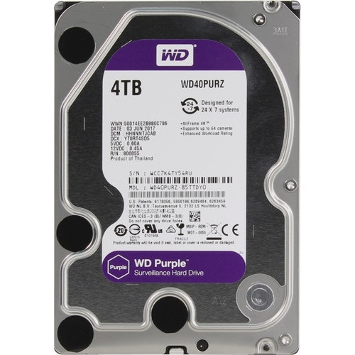 WD40PURZ Жёсткий диск WD Purple WD40PURZ 4ТБ 3,5" IntelliPower 64MB (SATA-III) DV - фото 3 - id-p97506647