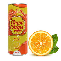 Напиток газ Chupa Chups Апельсин Orange 250ml Корея (24шт-упак)