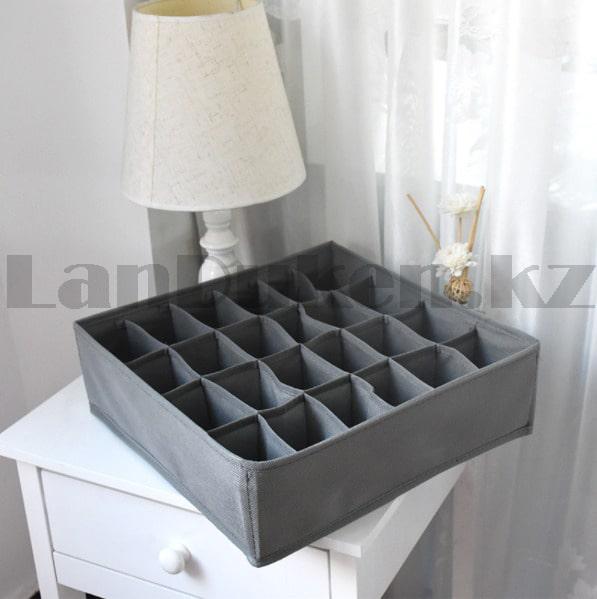 Органайзер для хранения вещей Welbysun 24 кармана 36 на 28 на 12 см ART 30032 серый