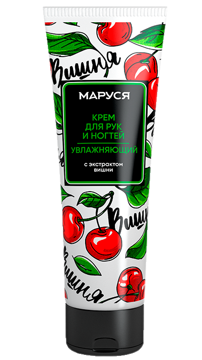Крем для рук и ногтей Маруся, увлажняющий, с экстрактом вишни, 75 мл.