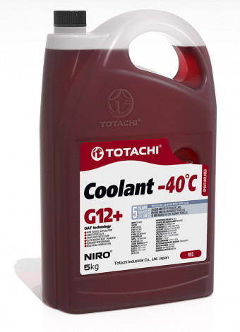 Антифриз TOTACHI NIRO COOLANT Red G12+ -40°C 5л