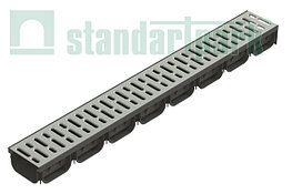 Лоток водоотводный S"park 2 ДN-100 H-70 пластик с решеткой щелевой стальной оцинкованной (комплект)