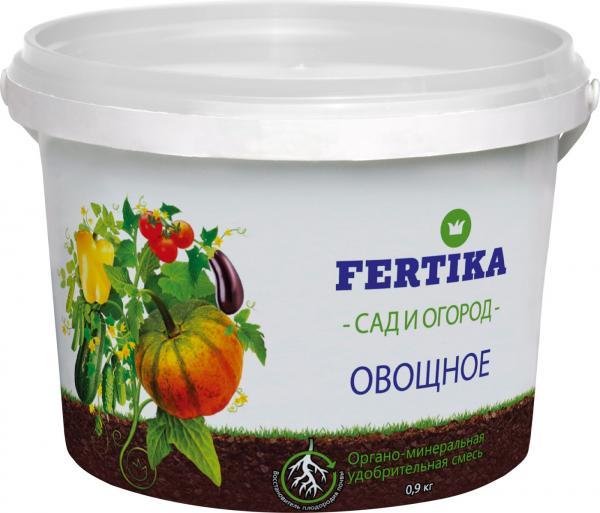 ФЕРТИКА - для овощей (ОМУ) NPK 10:5:8 + ГУМАТ 18% + МИКРО 0,9кг - фото 1 - id-p97507097