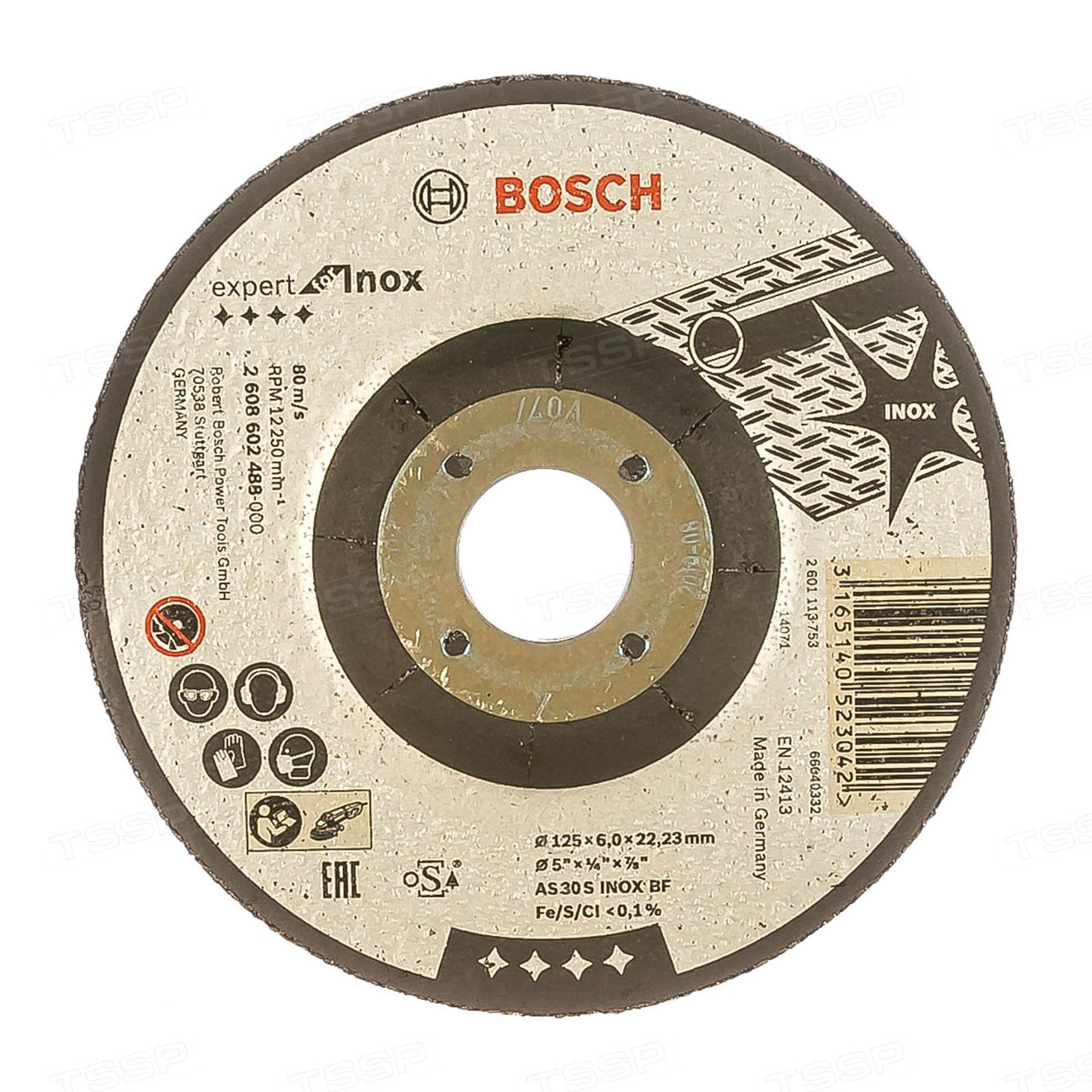 Диск обдирочный по металлу Bosch 125*6*22,23мм 2608602488