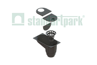 Бокс водосточный PolyMax Basic БВ-30.16-ПП пластиковый с вертикальным водоотводом, фото 2