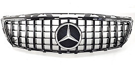 Решетка радиатора на CLS-class W218 2010-14 в стиле GT Panamericana (Черный)