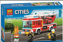 Конструктор Bela "Cities" (10828) Пожарный грузовик с лестницей, 225 деталей - Аналог City (Сити) 60107