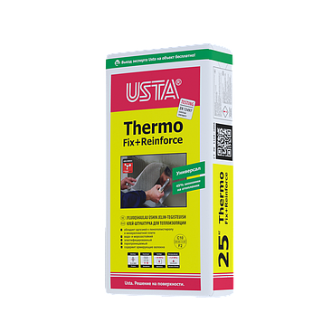 USTA Thermo 25 кг -Штукатурно-клеевая смесь для утепление мин.плитой (25 кг)