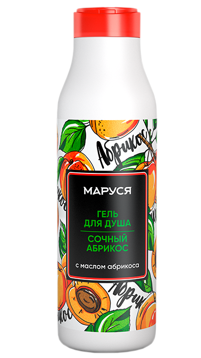 Гель для душа Маруся, Сочный абрикос, с маслом абрикоса, 400 мл.