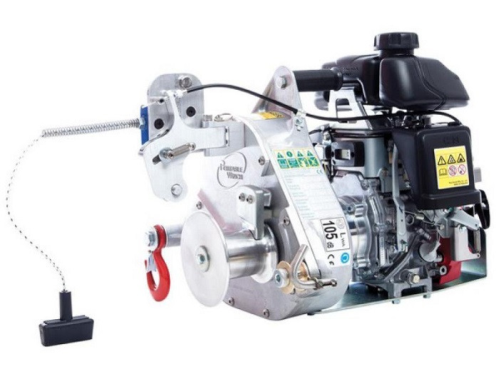Лебедка бензиновая портативная Portable Winch PCH-1000, сила тяжения до 775 кг, вертикальный подъем до 250кг