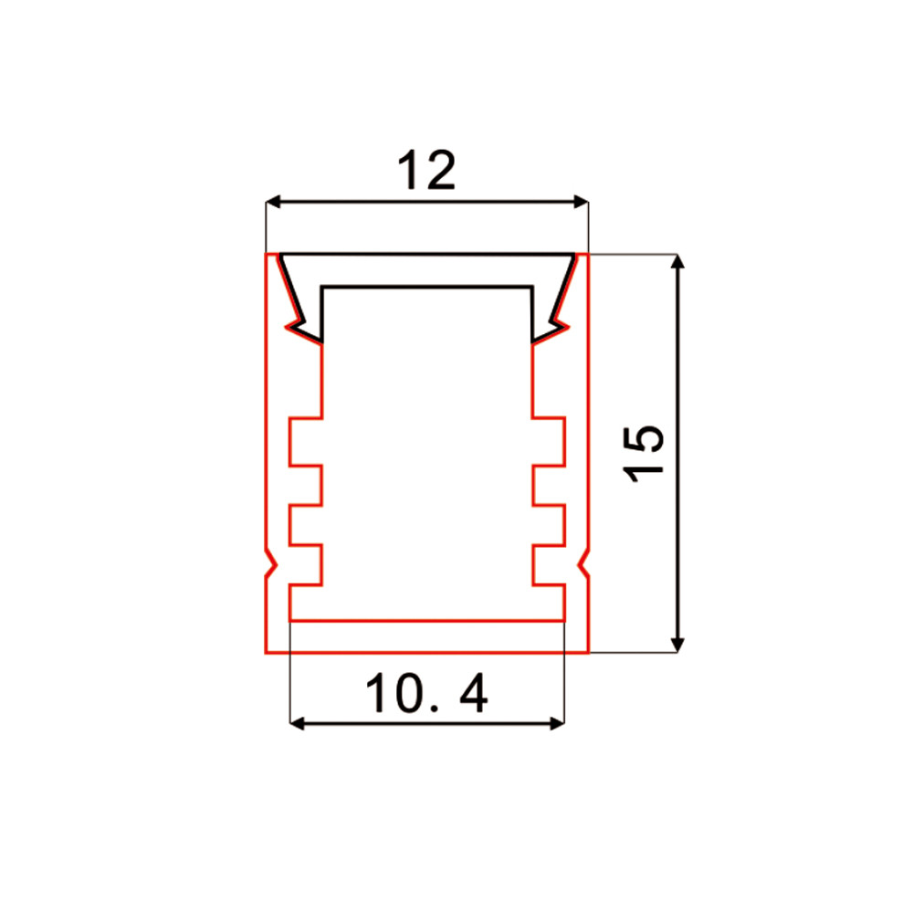 Led профиль, для светодиодной ленты 15*12мм, C047 - фото 2 - id-p97513754