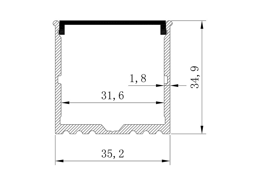 Алюминиевый светодиодный накладной профиль (30мм х 30 мм) длина 2 метра #809 - фото 6 - id-p97515142