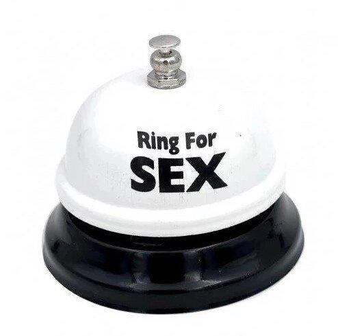 Звонок настольный "Ring for a sex" белый