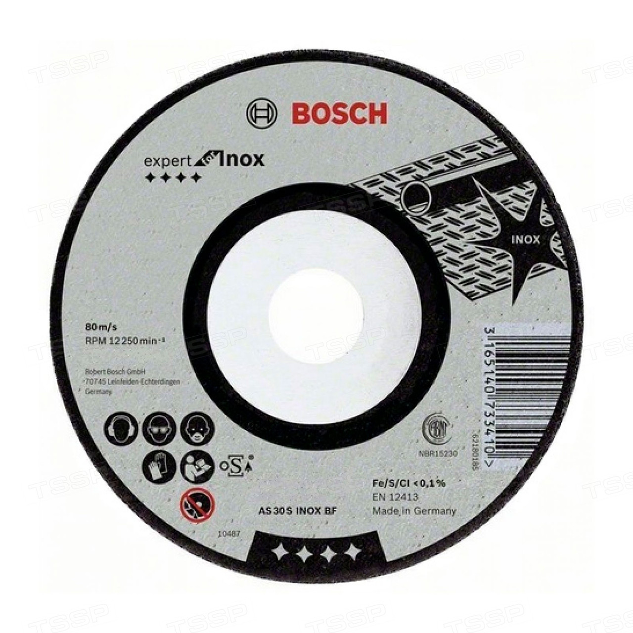 Диск шлифовальный по металлу Bosch 115*6мм Inox 2608600539