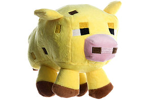 Мягкая игрушка Майнкрафт Желтая свинья (Minecraft) 21 см