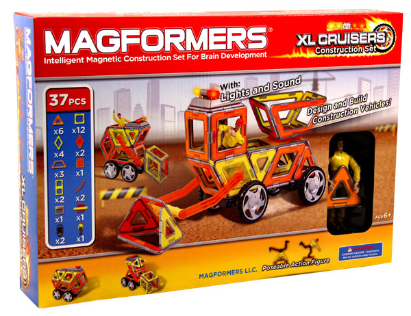 Magformers Магнитный конструктор XL Cruisers Набор Строители из 37 элементов