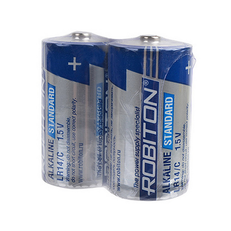 Батарейка алкалиновая Robiton STANDARD, С, LR14-SR2, 1.5В, плёнка, цена за 1 шт.