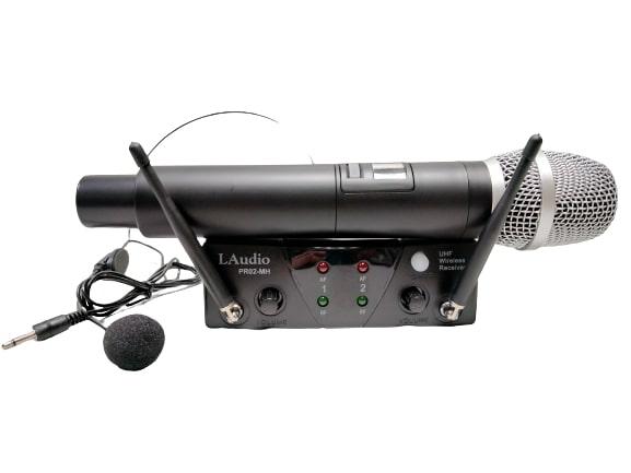 Двухканальная радиосистема с ручным передатчиком и головным микрофоном, LAudio PRO2-MH